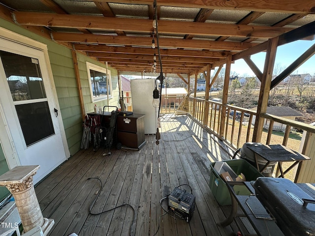 view of wooden terrace