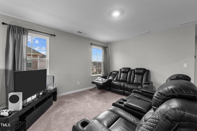 view of carpeted living room