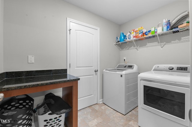 laundry area featuring separate washer and dryer