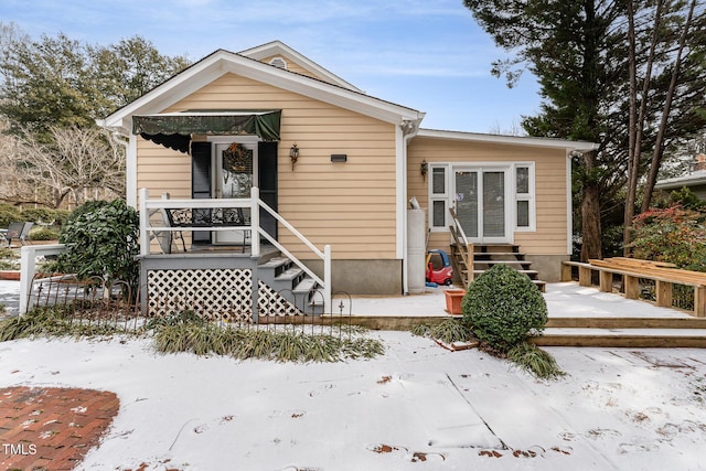 view of bungalow-style home