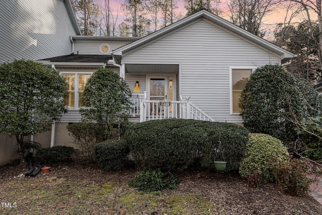 view of front of property