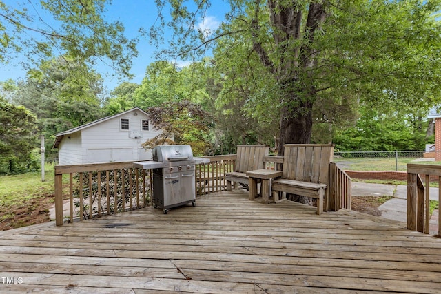 801 Williamsboro St, Oxford, NC 27565 - deck featuring fence and grilling area