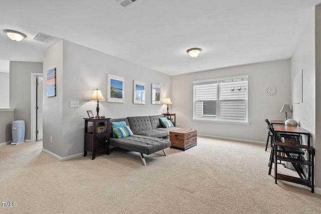 view of carpeted living room