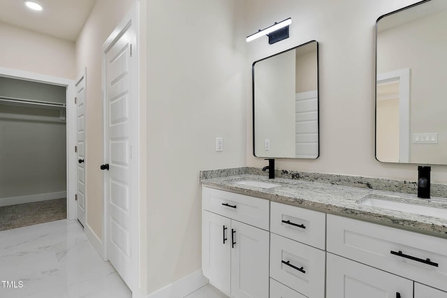 bathroom featuring vanity