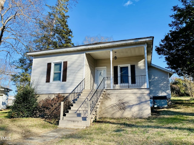 view of front of house with covered porch