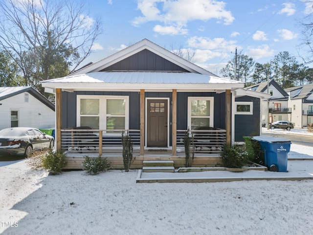 view of front of home with a porch