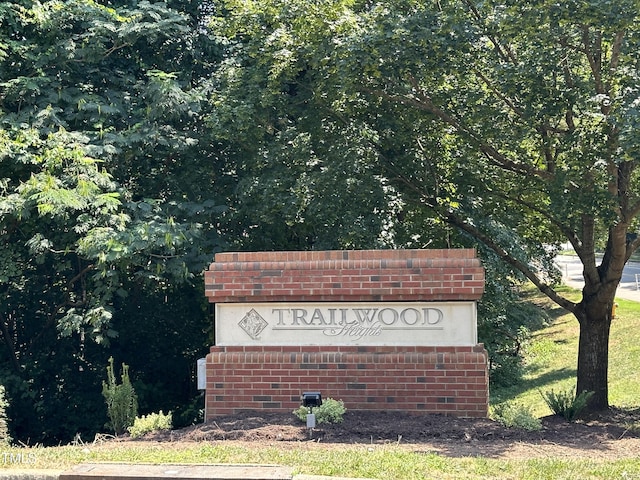 view of community sign