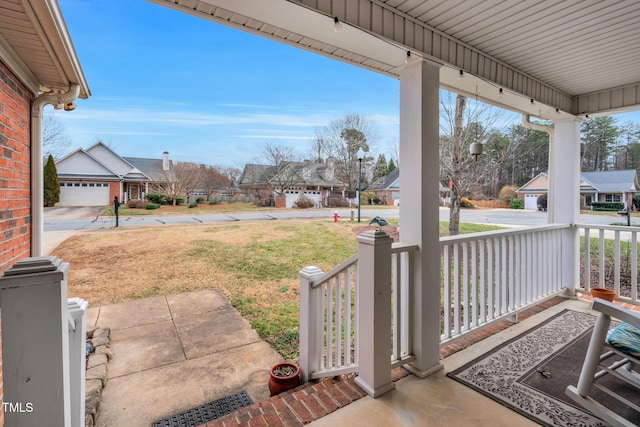 exterior space with a porch