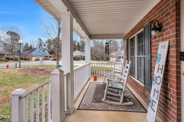 view of patio / terrace with a porch