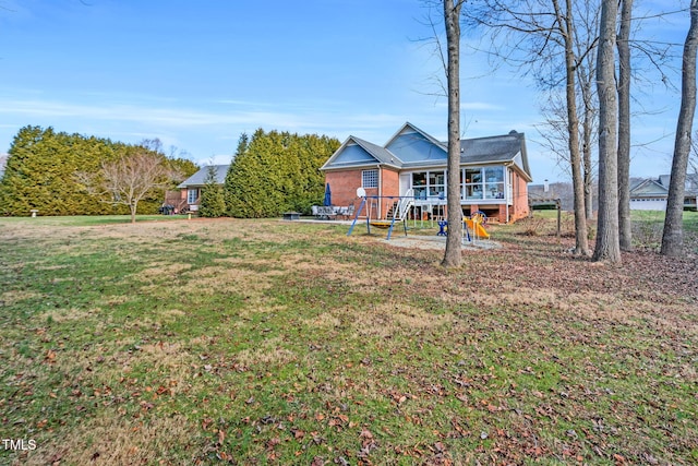 exterior space featuring a front lawn