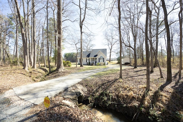 view of street with driveway