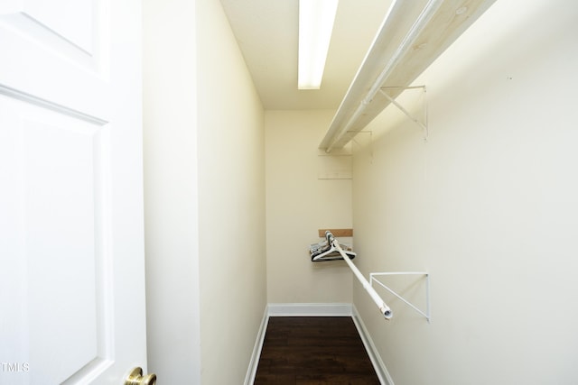 spacious closet with wood finished floors