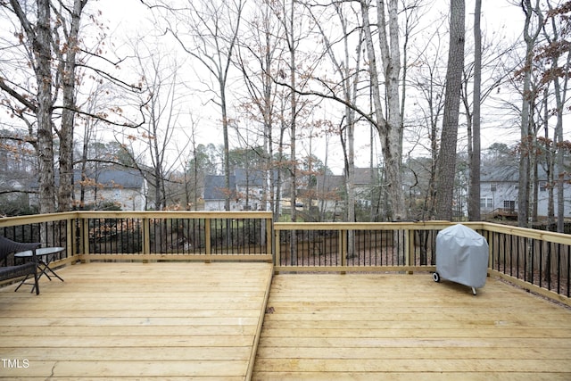 deck with area for grilling