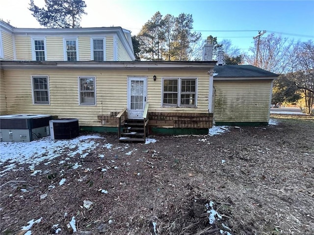 view of front of house with central AC