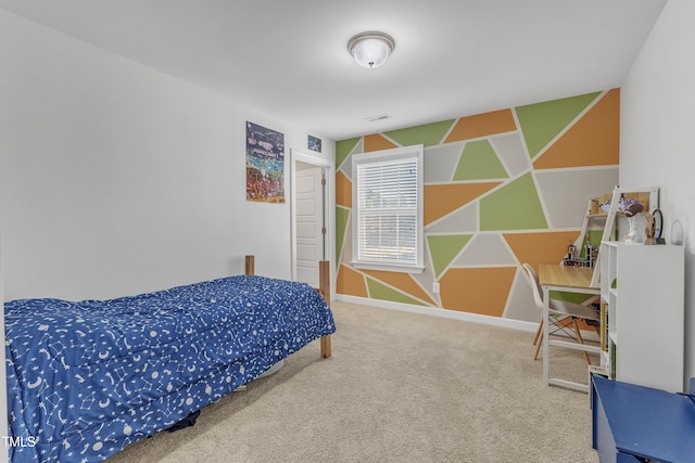 bedroom featuring carpet floors