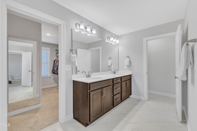 bathroom with vanity