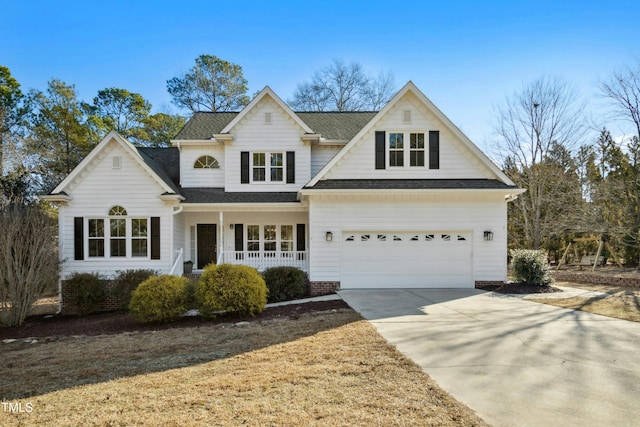 view of front facade with a garage