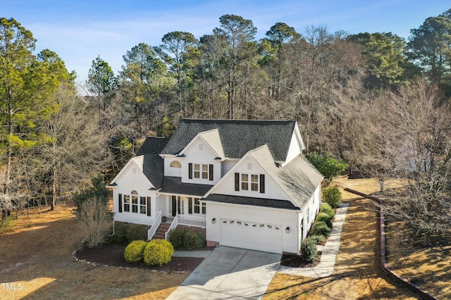 view of front facade with a garage