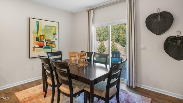 dining room featuring dark hardwood / wood-style floors