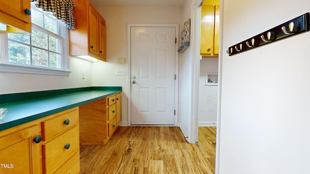 kitchen featuring light hardwood / wood-style flooring