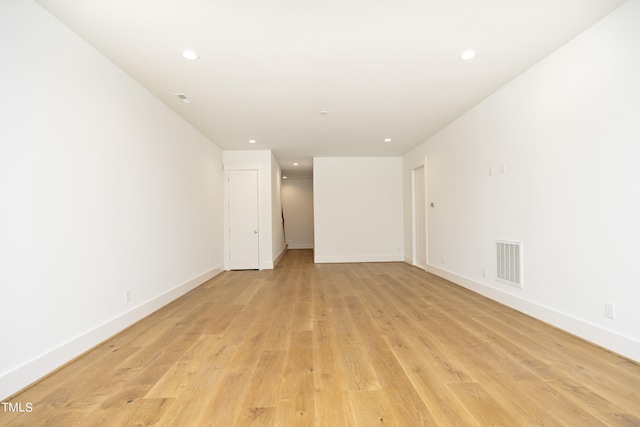 empty room featuring light hardwood / wood-style floors