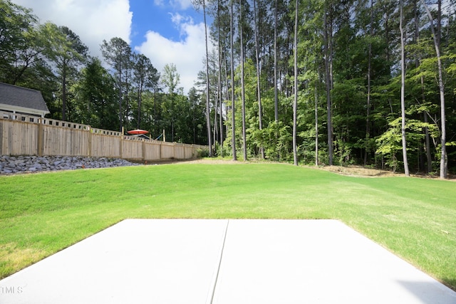 view of yard with a patio