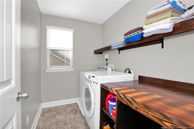 laundry room featuring independent washer and dryer