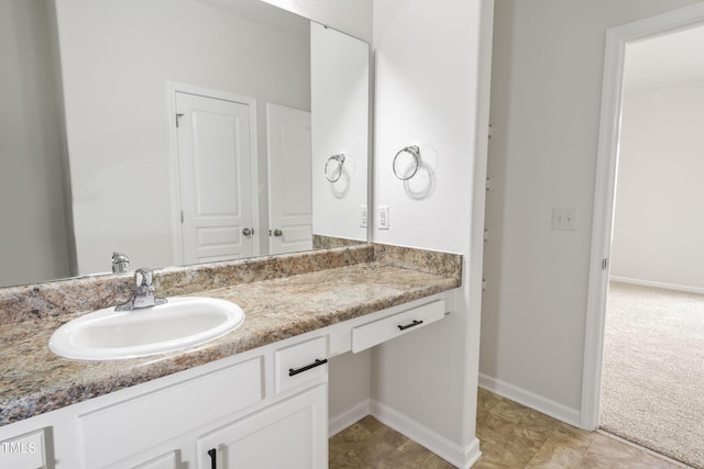 bathroom with vanity