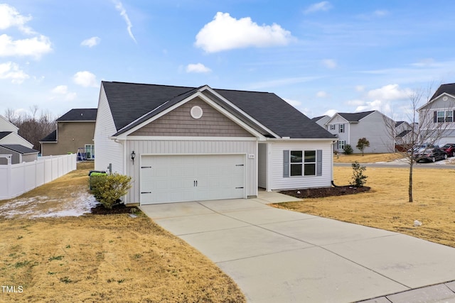 view of front facade with a garage