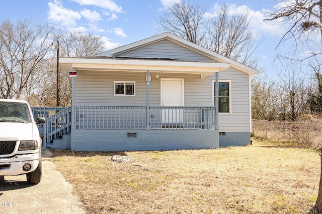 view of front of home with covered porch