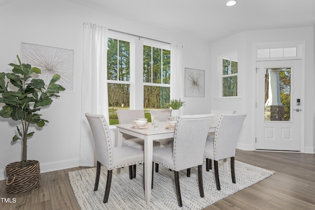 dining room featuring hardwood / wood-style floors