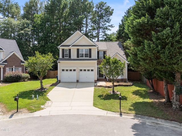 8005 Chatahoochie Ln, Raleigh, NC 27616 - view of front of house with concrete driveway and an attached garage
