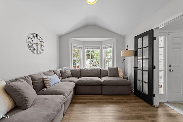 8005 Chatahoochie Ln, Raleigh, NC 27616 - living area with wood finished floors and lofted ceiling