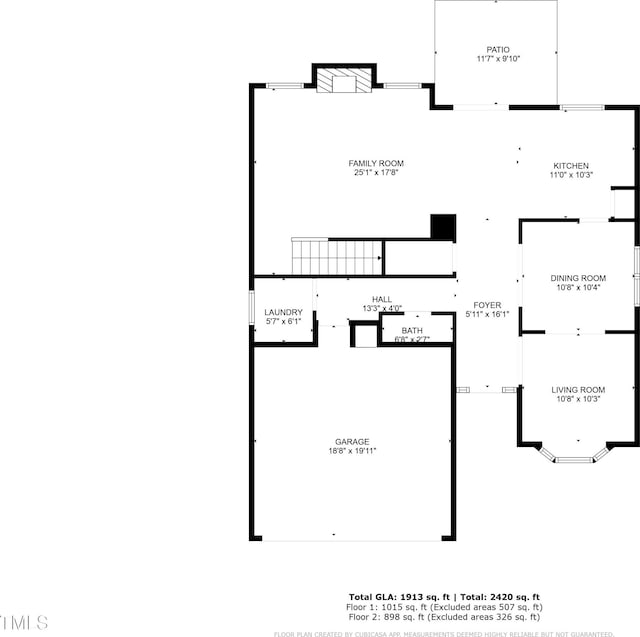 8005 Chatahoochie Ln, Raleigh, NC 27616 - view of property floor plan