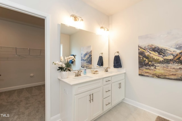 bathroom with vanity