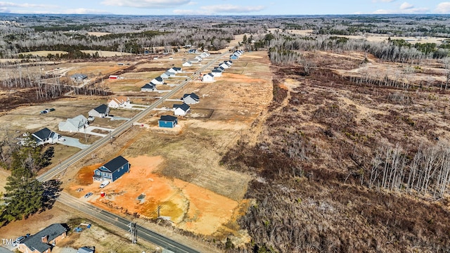 drone / aerial view with a rural view