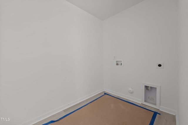 laundry area featuring gas dryer hookup, hookup for a washing machine, and electric dryer hookup