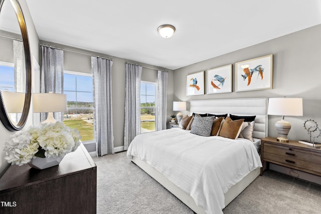 view of carpeted bedroom