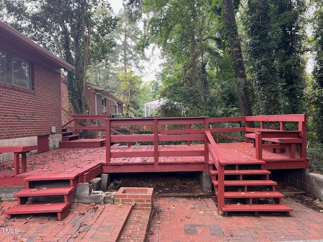 view of wooden deck