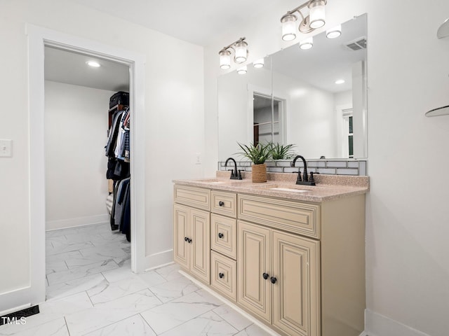 bathroom with vanity