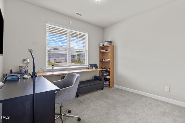 view of carpeted office