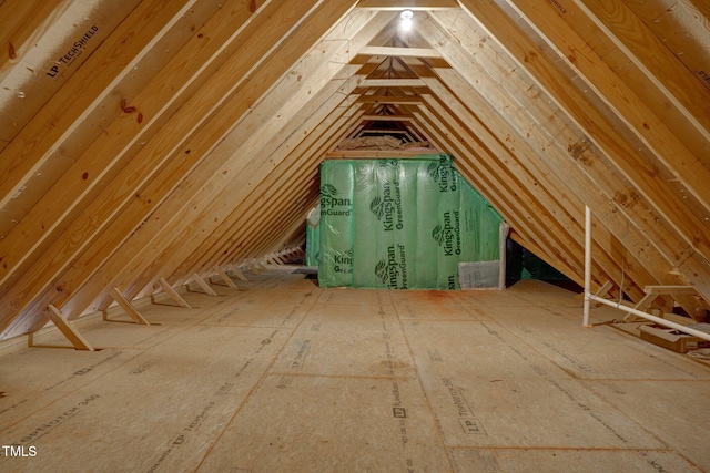 view of attic