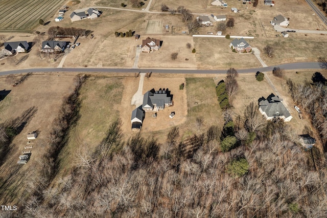 drone / aerial view featuring a rural view