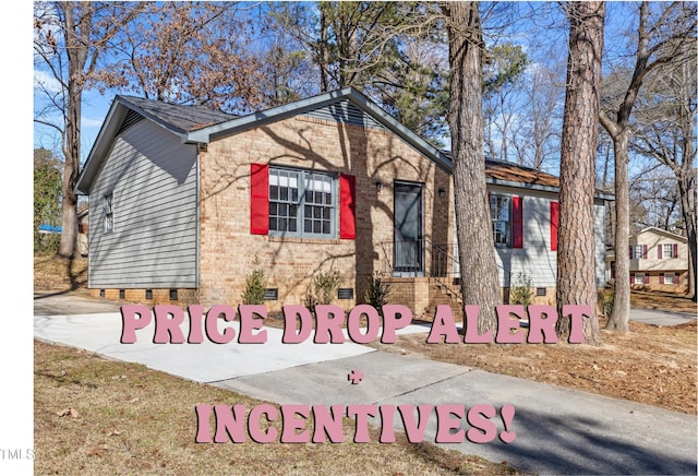 2400 Keith Dr, Raleigh, NC 27610 - view of front facade with crawl space