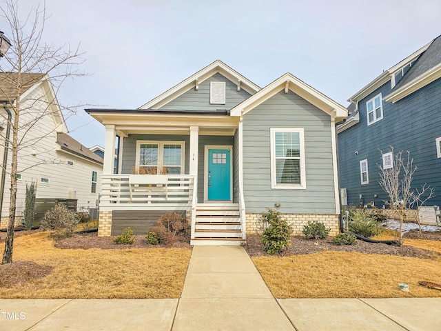 view of front of home with a porch