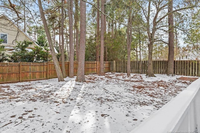 view of snowy yard