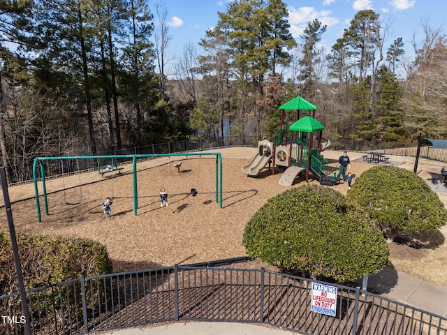 view of jungle gym