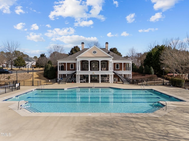 view of pool with a patio