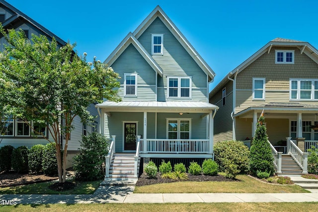 view of front of house with covered porch