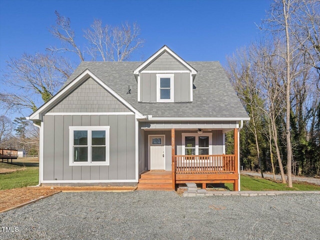 view of front of home featuring covered porch